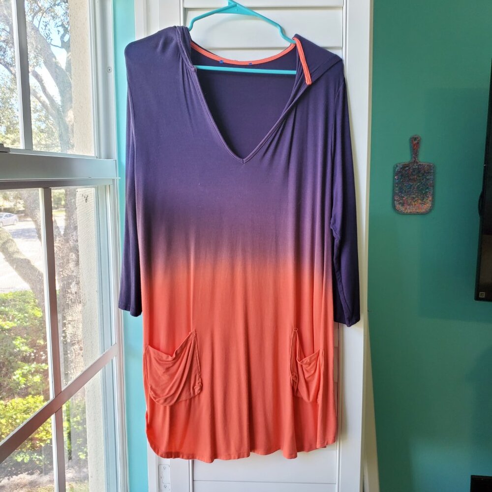 Blue Island Beach Cover-up Size L